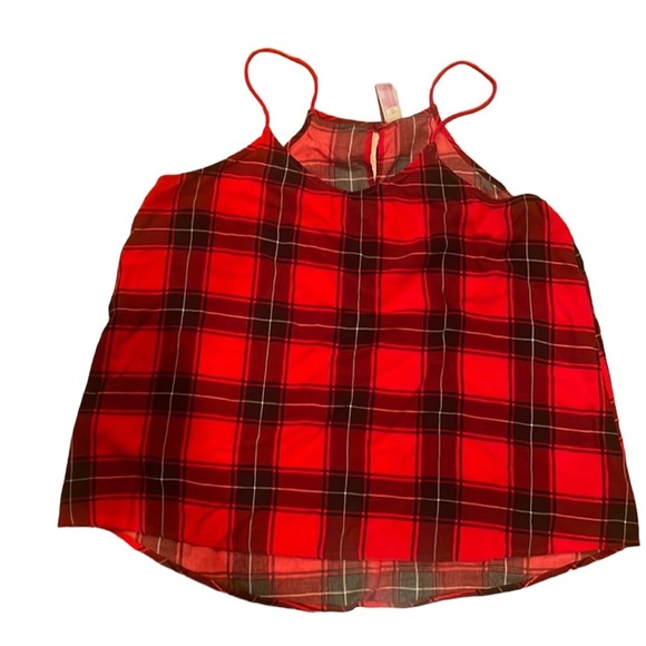💟Plaid tank top💟 size XL RED AND BLACK - Picture 2 of 7